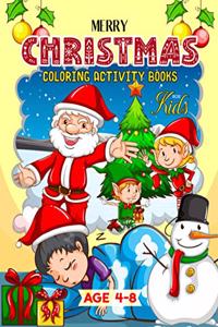 Merry Christmas Coloring Activity Books For Kids Age 4-8