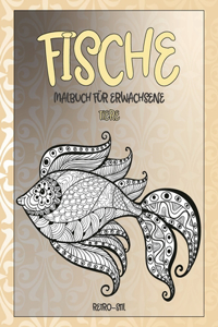 Malbuch für Erwachsene - Retro-Stil - Tiere - Fische