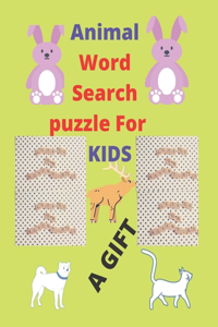 Animal Word Search puzzle For Kids