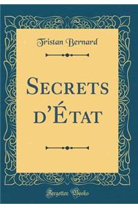 Secrets d'Ã?tat (Classic Reprint)
