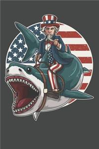 Uncle Sam Riding A Shark