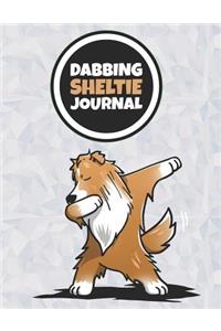 Dabbing Sheltie Journal: 120 Lined Pages Notebook, Journal, Diary, Composition Book, Sketchbook (8.5x11) For Kids, Shetland Sheepdog Dog Lover Gift