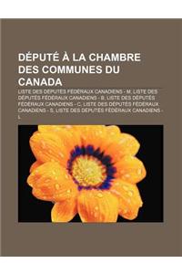 Depute a la Chambre Des Communes Du Canada