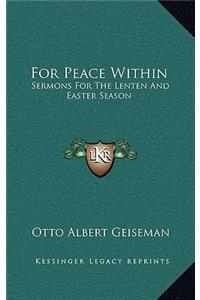 For Peace Within