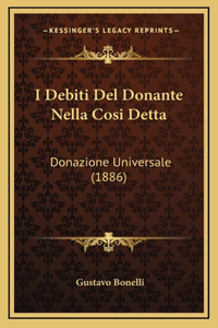 I Debiti Del Donante Nella Cosi Detta