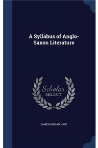 Syllabus of Anglo-Saxon Literature