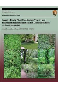 Invasive Exotic Plant Monitoring (Year 2) and Treatment Recommendations for Lincoln Boyhood National Memorial