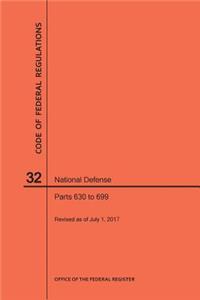 Code of Federal Regulations Title 32, National Defense, Parts 630-699, 2017