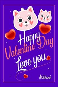 Cute Cats Valentine's Day Gift for Cat lovers Notebook journal