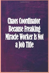 Chaos Coordinator Because Freaking Miracle Worker Is Not a Job Title