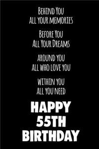 Behind You All Your Memories Before You All Your Dreams Happy 55th Birthday