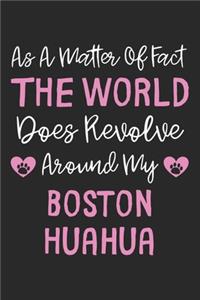 As A Matter Of Fact The World Does Revolve Around My Boston Huahua
