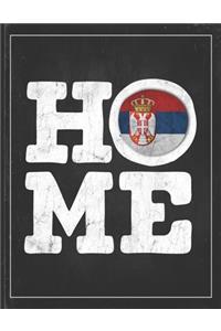 Home: Serbia Flag Planner for Serbian Coworker Friend from Belgrade Lightly Lined Pages Daily Journal Diary Notepad