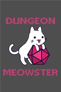 Dungeon Meowster DnD Notebook Journal 100 Lined Pages matte.