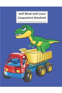 Half Blank Half Lined Composition Notebook