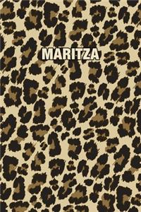 Maritza: Personalized Notebook - Leopard Print (Animal Pattern). Blank College Ruled (Lined) Journal for Notes, Journaling, Diary Writing. Wildlife Theme Des