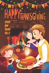 Happy Thanksgiving Activity Book For Kids