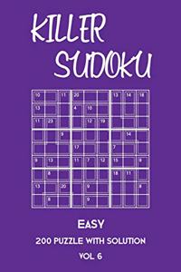 Killer Sudoku Easy 200 Puzzle With Solution Vol 6