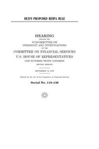 HUD's proposed RESPA rule