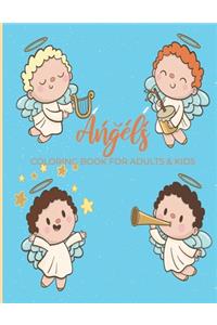 Angels Coloring Book For Adults & Kids