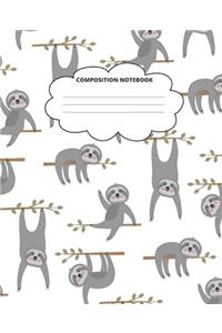 Sloth Composition Notebook