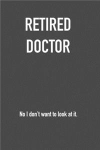 RETIRED DOCTOR No I don�t want to look at it