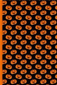 Halloween Pumpkins with Scary Faces Pattern