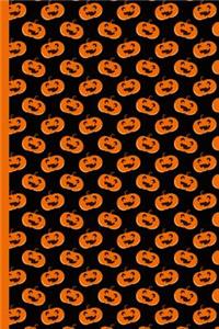 Halloween Pumpkins with Scary Faces Pattern