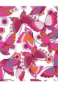 Butterfly Flower Composition Book