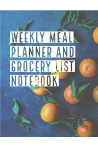 Weekly Meal Planner and Grocery List Notebook