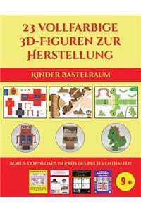 Kinder Bastelraum (23 vollfarbige 3D-Figuren zur Herstellung mit Papier)
