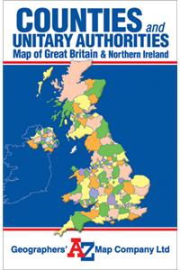 Great Britain Counties and Unitary Authorities Map