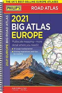 2021 Philip's Big Road Atlas Europe