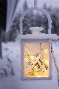 Frost on the Lantern at Twilight Winter Journal