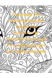 Zentangle Fox Coloring Book for Adults and Kids