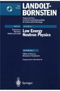 Tables of Neutron Resonance Parameters (Supplement to Subvolume B)
