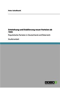 Entstehung und Etablierung neuer Parteien ab 1945
