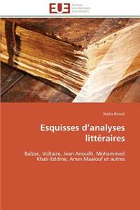 Esquisses D Analyses Litt�raires