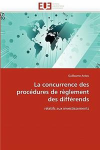 concurrence des procédures de règlement des différends