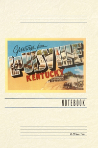 Vintage Lined Notebook Greetings from Louisville, Kentucky