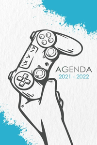 Agenda 2021 - 2022: Agenda Escolar dia por pagina Gaming Gamer Para estudiantes Primaria Colegio Secundaria - Diaria y semanalmente Septiembre de 2021 a julio de 2022 -