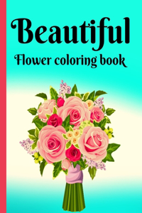 Beautiful Flower coloring Book