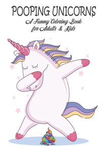 POOPING UNICORNS Adult Coloring Book