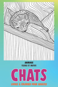 Livres à colorier pour adultes - Fleurs et motifs - Animaux - Chats