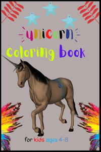 Unicorn coloring book for kids ages 4-8