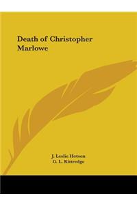 Death of Christopher Marlowe