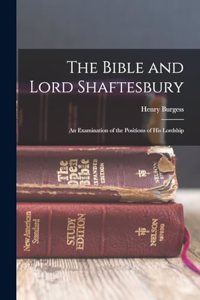 Bible and Lord Shaftesbury