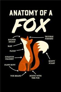 Anatomy Of A Fox: 120 Pages I 6x9 I Lined I Funny Cosplay, Wolf & Fursuister Gifts