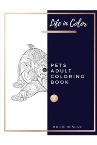 PETS ADULT COLORING BOOK (Book 7)