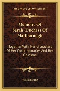 Memoirs of Sarah, Duchess of Marlborough